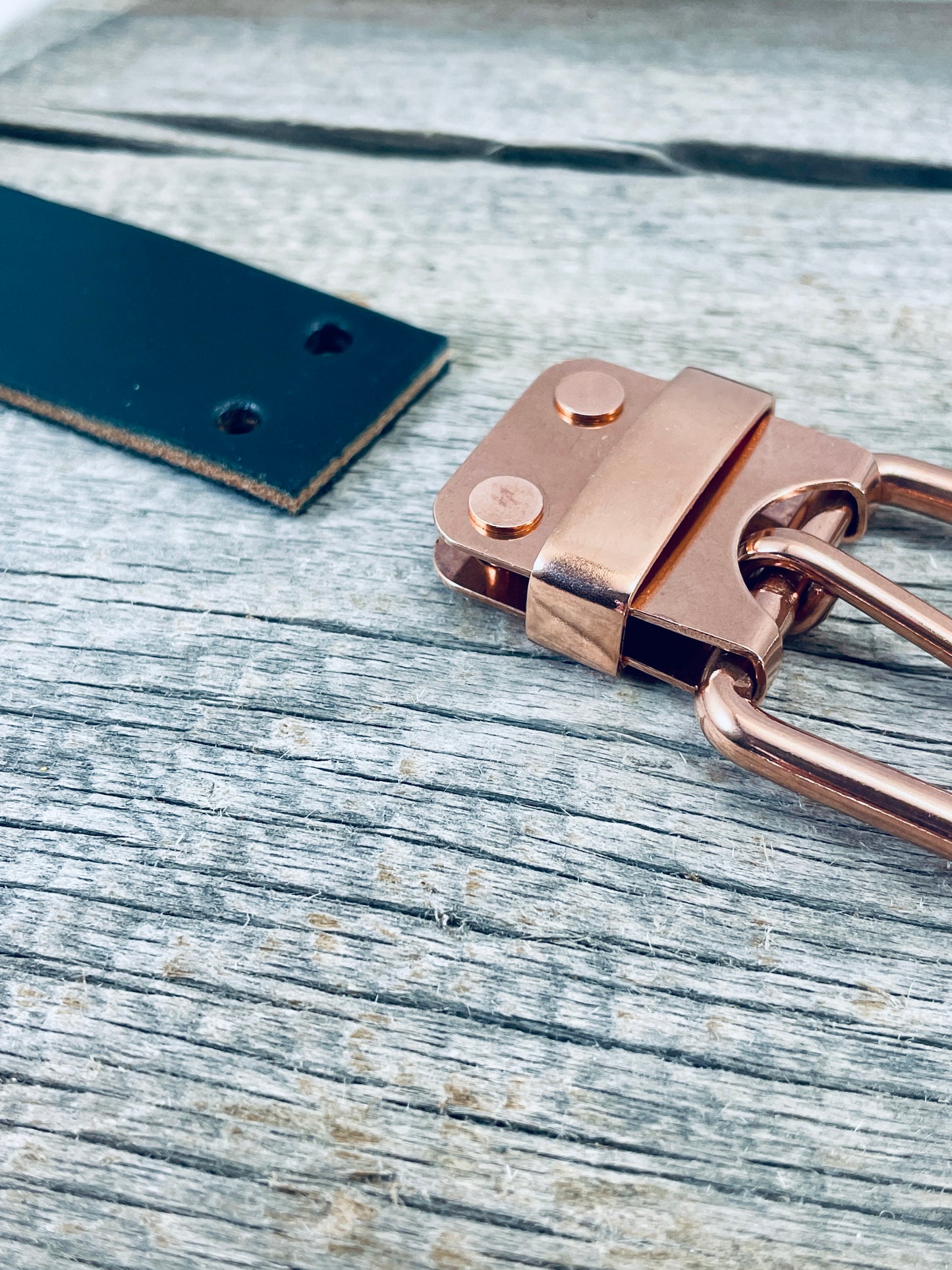 Big and Tall Belt - 1.5" Solid Copper Belt-Plate Buckle on Custom Leather Strap (CB-01)1.5