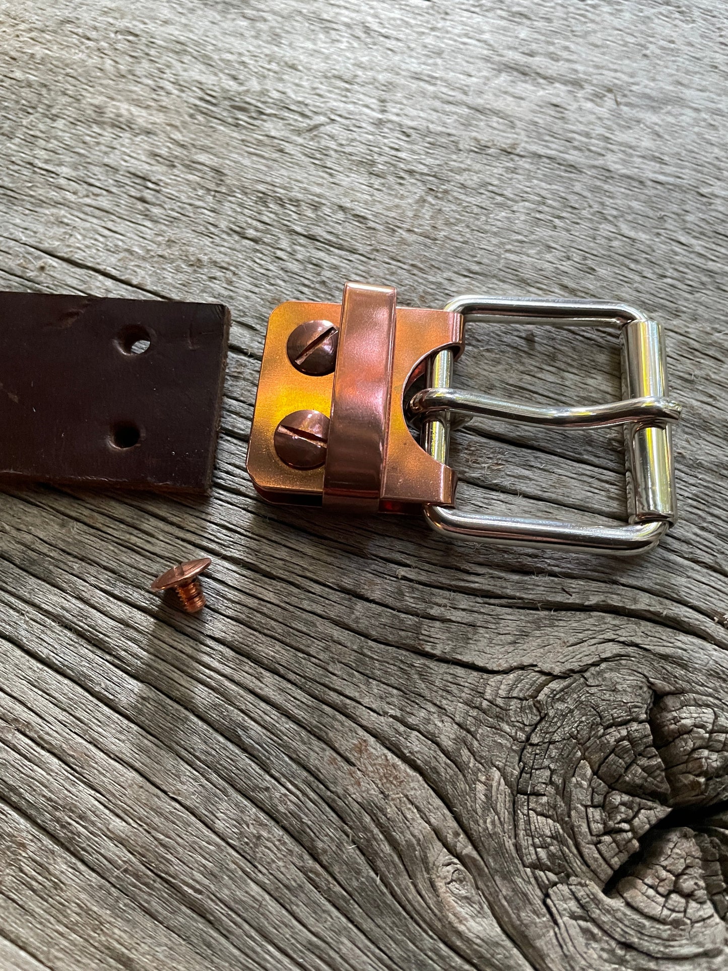 (SB-02) Silver Buckle with Silver Belt Plate and Silver Keeper - Custom SportFlex Waterproof Belt