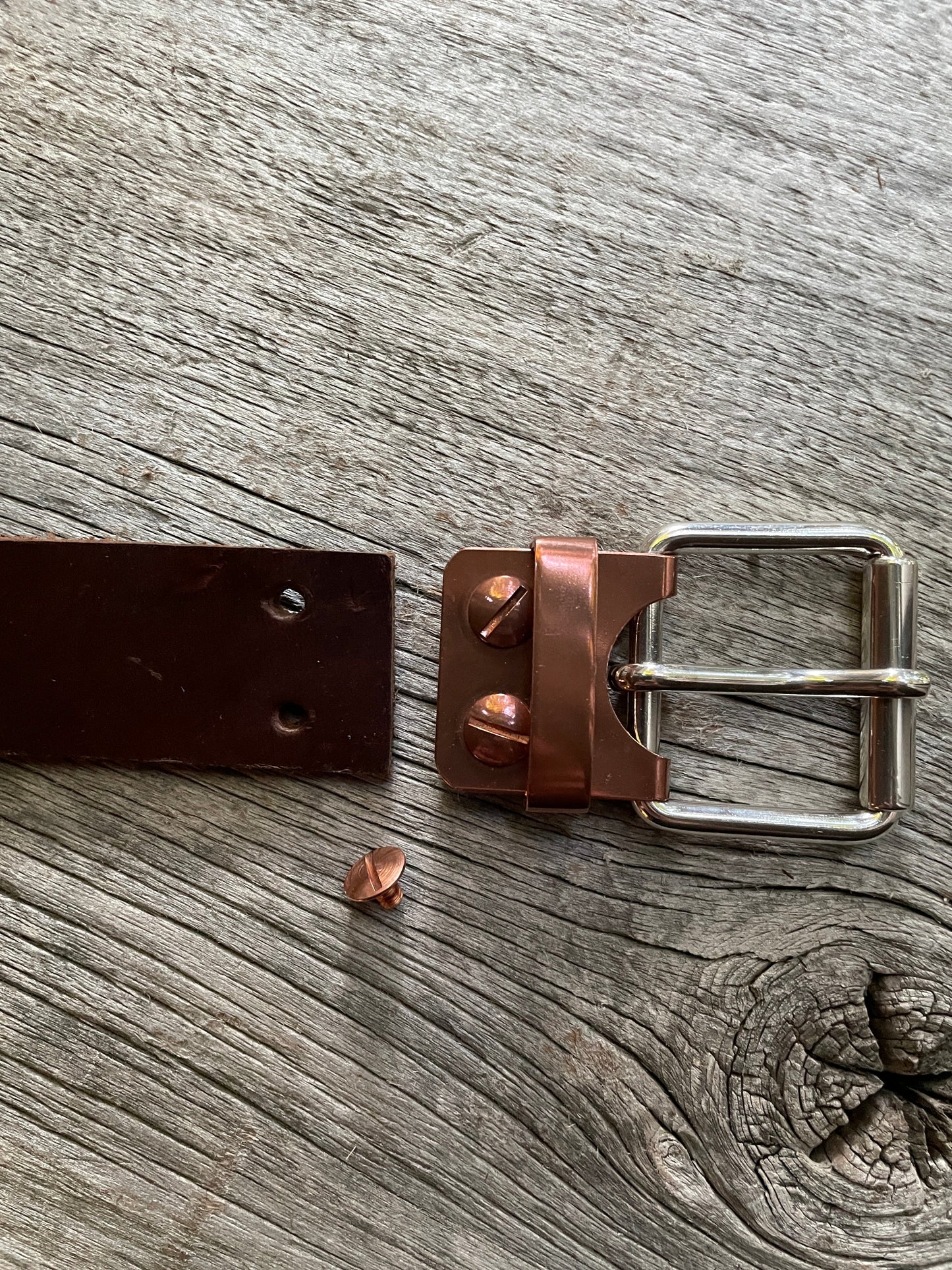 (SB-02) Silver Buckle with Silver Belt Plate and Silver Keeper - Custom SportFlex Waterproof Belt